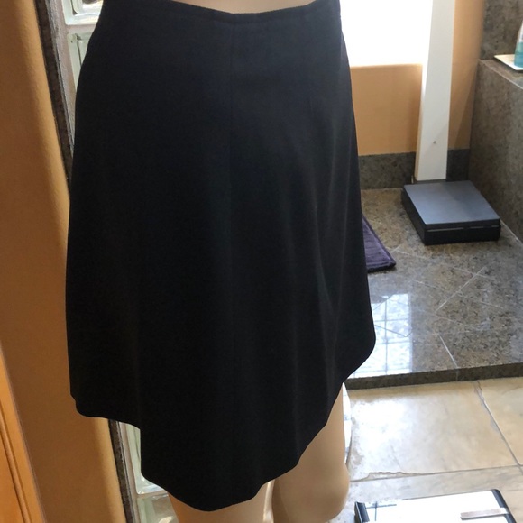 Black Wrap Mini Skirt Made in Belgium - Picture 6 of 7